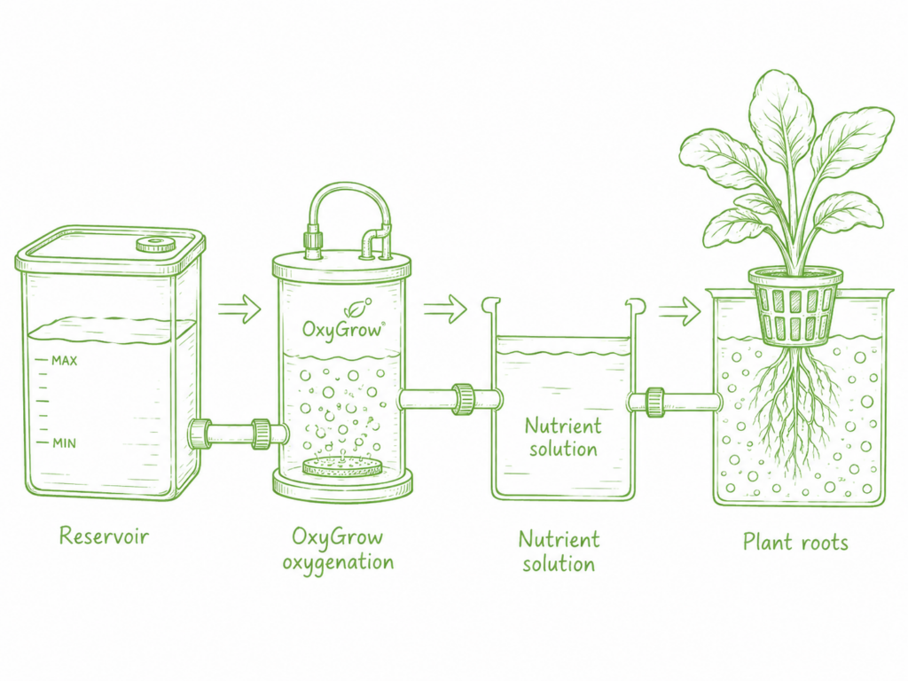 Nanobubble irrigation - flow diagram